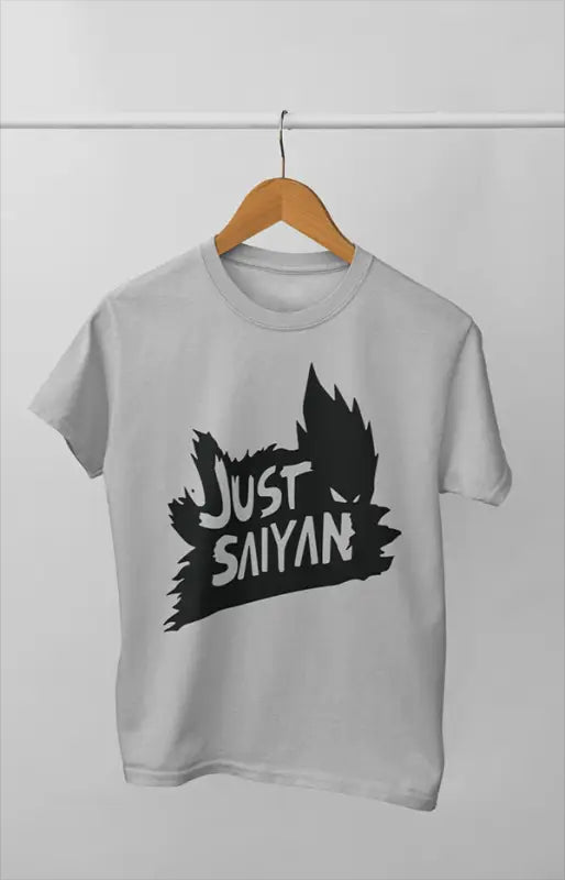 Boy Round Neck Half Sleeve Just Saiyan - 11Y / Grey Melange